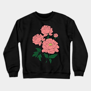 Pink Peonies Crewneck Sweatshirt